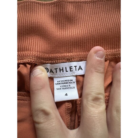 ATHLETA Brooklyn Ankle Pant in Sunset Glow Orange Style 198671 Women Size 4 READ - Picture 3 of 15